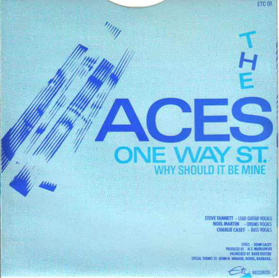 The Aces - One Way St. UK 7" 1981 (Etc Records - ETC 01) Back Cover 