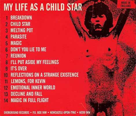 Alternative TV - My Life As A Child Star - UK CD 1994 (Overground - OVER 39CD) Tray