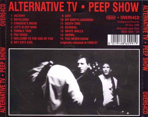 Alternative TV - Peep Show - UK CD 1996 (Overground - OVER 54CD) Tray