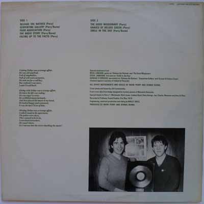 Alternative TV - Vibing Up The Senile Man (Part One) - The Second Album by Alternative TV - UK LP 1979 (Deptford Fun City - DLP 03) Back