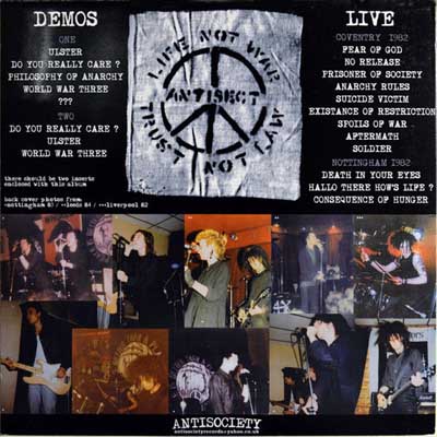 Antisect - Demos/Live - 1982 - UK LP 2010 (Antisociety - ANTI002) 