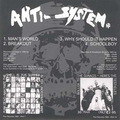 Anti-System - The Pax Compilation Tracks 1982-1984 (no label - no cat no)