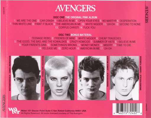 Avengers - Avengers - US 2xCD 2012 (Water - WATER240) Tray