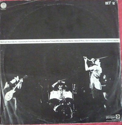 Bethnal - Don't Do It! - UK 12” 1978 (Vertigo - BET 12)