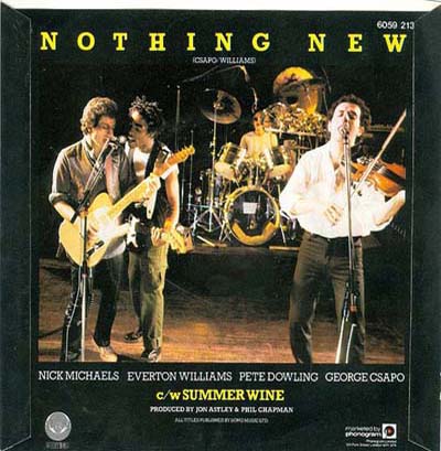 Bethnal - Nothing New UK 7” 1978 (Vertigo - 6059 213) Back