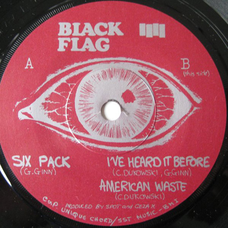 Black Flag - Six Pack - UK 7” 1981 (Alternative Tentacles - VIRUS 9) B-Side