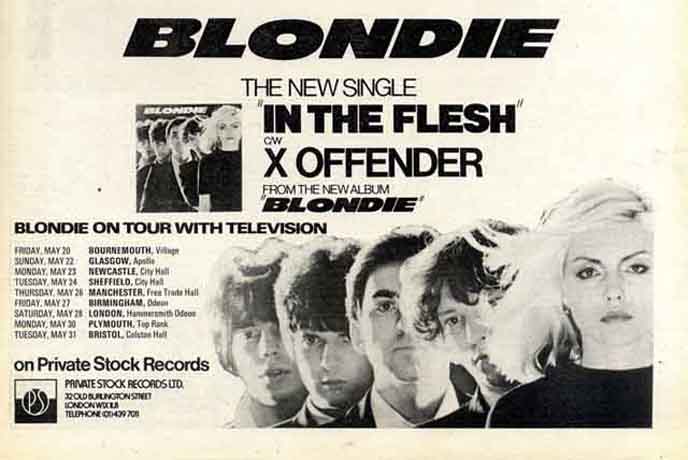 Blondie - In The Flesh Advert