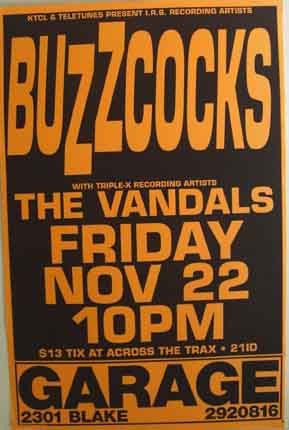 Buzzcocks / Vandals Live 1991
