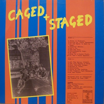 Charge - Caged & Staged - Live In Germany - Germany LP 1980 (Trikont - US-0076) Back Cover 