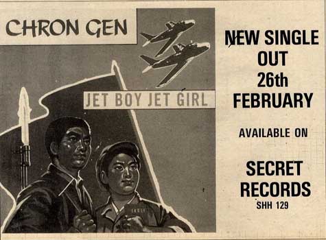 Chron Gen - Jet Boy Jet Girl  Press Advert 