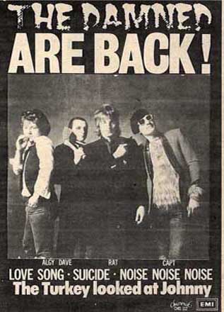 The Damned - Love Song Press Advert "The Damned Are Back!"
