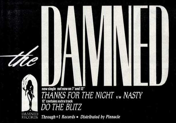 The Dammed - Thanks For The Night - Advert