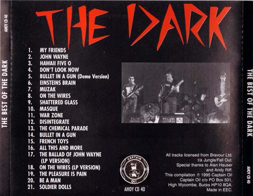 The Best Of The Dark - UK CD 1995 (Captain Oi! - AHOY CD 40) Tray