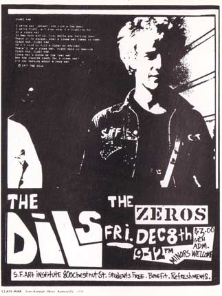 The Dils and Zeros Flyer