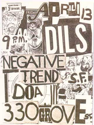 Dils / Negative Trend / DOA - Flyer