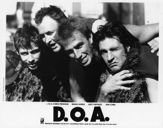 DOA Vancouver Punk 1990 Restless Records Promo