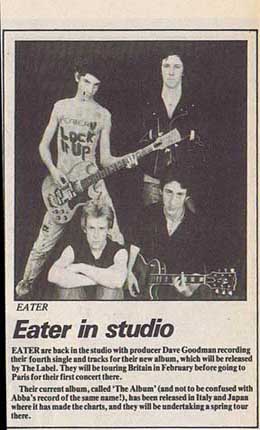 Eater Back In Studio, 1978