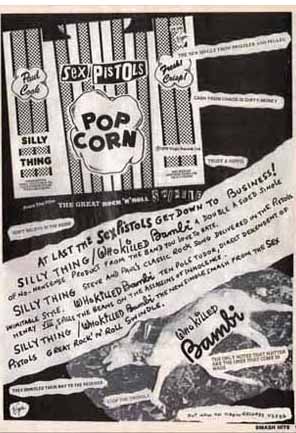 Sex Pistols - Smash Hits April 1979 Silly Thing Advert