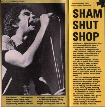 Sham 69 - Smash Hits 22nd February 1979