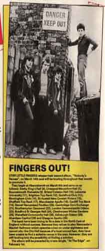 Stiff Little Fingers Smash Hits January 1980