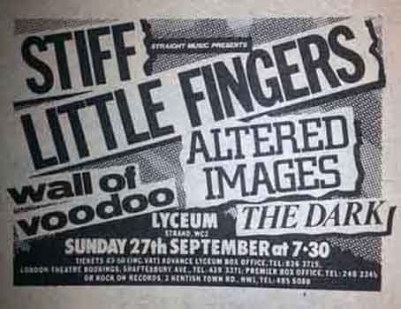 Stiff Little Fingers - Live at the Lyceum 1982 Wall Of Voodoo / Altered Images / The Dark