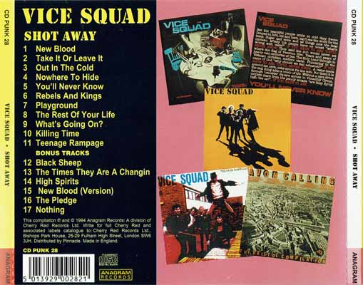 Vice Squad - Shot Away - UK CD 1994 (Anagram - CD PUNK 28)