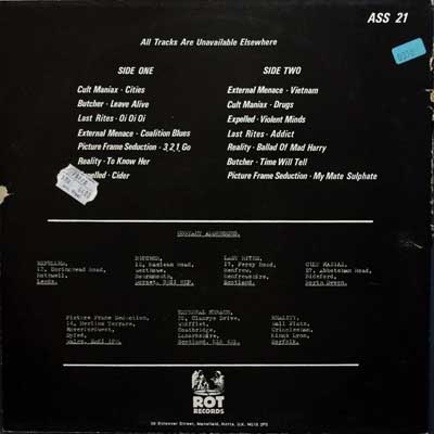 Various - A Kick Up The Arse - Volume One - UK LP 1985 (Rot - ASS 21)