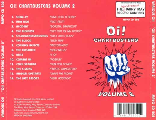 Various - Oi! Chartbusters Volume 2 - UK CD 2000 (The Harry May Record Company	- MAYO CD 502)