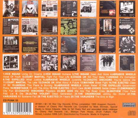 Various - Riot City Records Punk Singles Collection Volume Two - UK CD 1995 (Anagram - CD PUNK 55)