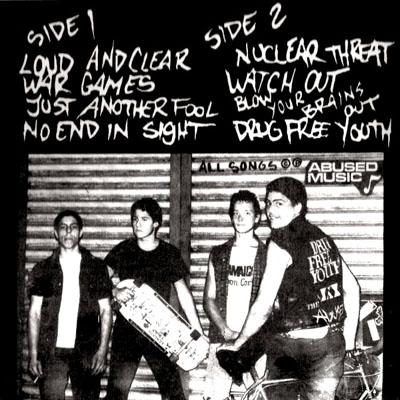 The Abused - Loud And Clear - US 7" 1983 (Abused Music - AM1) Back Cover