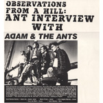 Adam & The Ants - Observations From A Hill