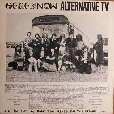 Alternative TV / Here And Now - What You See... Is What You Are - UK LP 1978 (Deptford Fun City - DLP 02) Back Cover