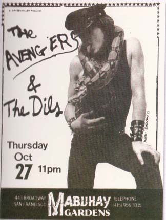Avengers / Dils Flyer - Mabuhay Gardens