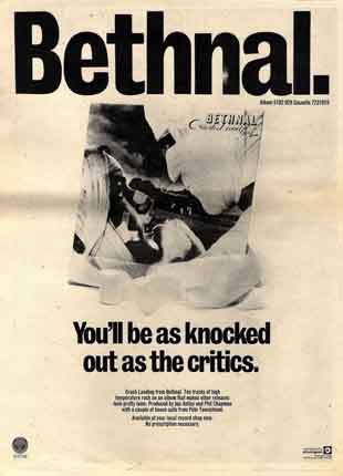 Bethnal - Crash Landing Advert