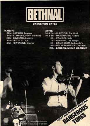 Bethnal - Dangerous Times Tour Advert 1