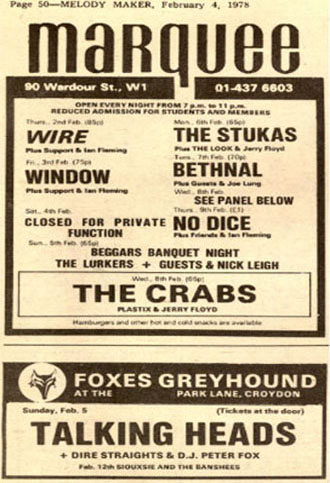 Bethnal - Marquee 1978