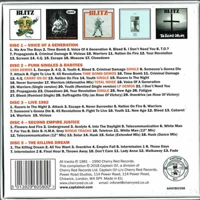 Blitz - The Albums - UK 5xCD 2018 (Captain Oi! - AHOYBX358)