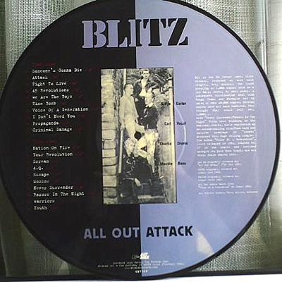 Blitz - All Out Attack - Italy LP 1997 (Get Back - GET 14P)