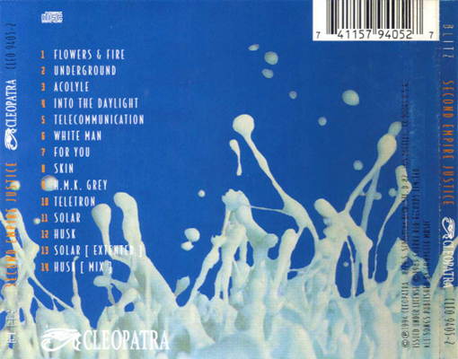 Blitz - Second Empire Justice - US CD 1994 (Cleopatra - CLEO 9405-2) Tray