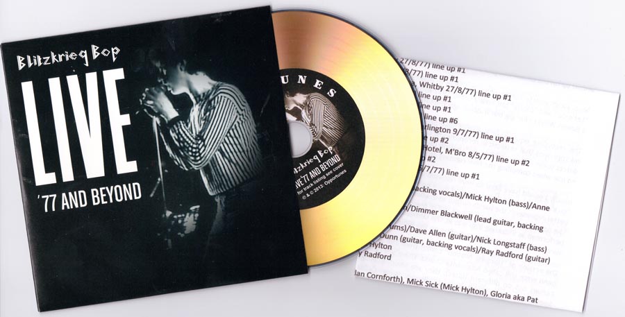 Blitzkeir Bop - Live '77 & Beyond - UK CD 2013 (Opportunes - OPIDCD003) Image