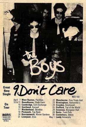 The Boys - I Don't Care - UK 7" 1977 (NEMS - NES 102)