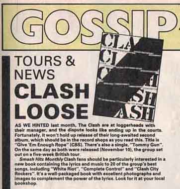The Clash - Smash Hits December 1978