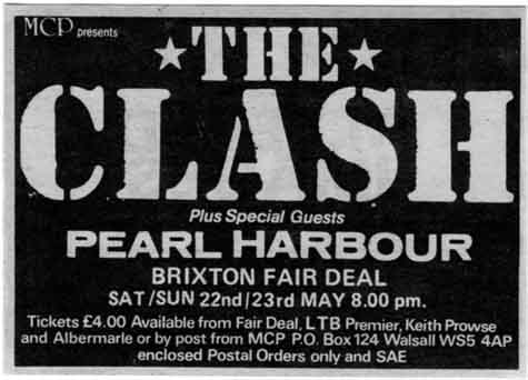 The Clash Brixton Fair Deal May 23rd 1982
