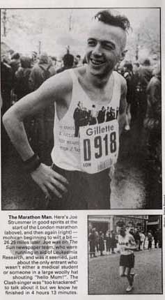 The Clash - Joe Strummer Runs London Marathon