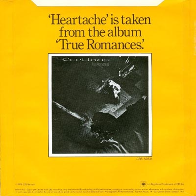 The Cortinas - Heartache - UK 7" 1978 (CBS - S CBS 6759) Back