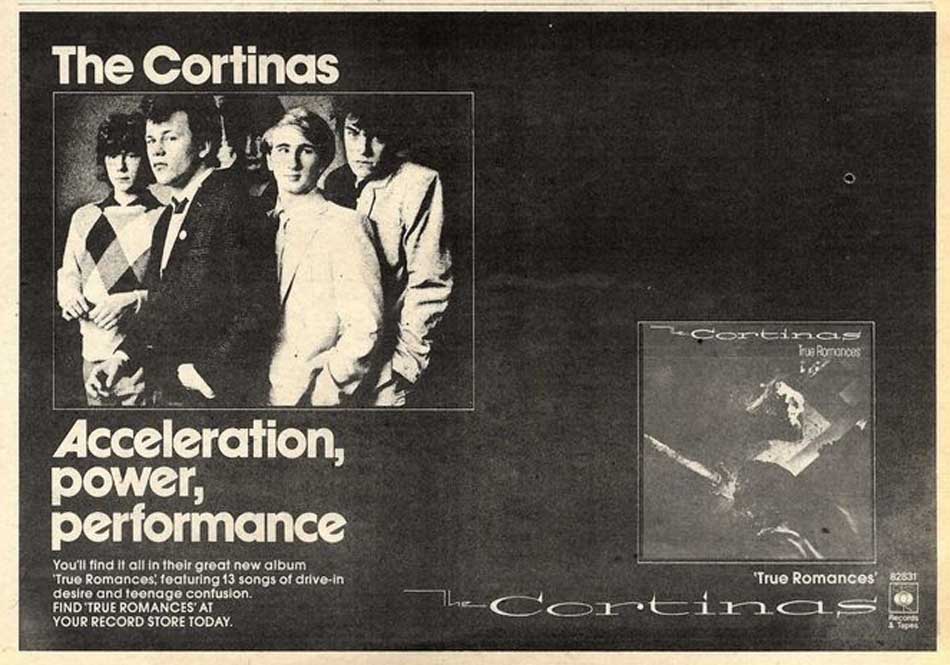 The Cortinas - True Romances Press Advert