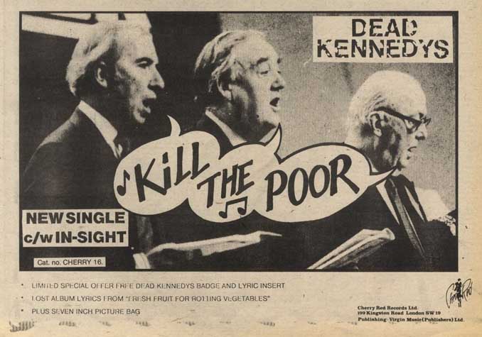 Dead Kennedys - Kill The Poor Press Advert