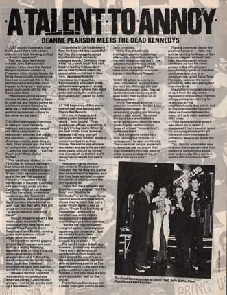 Dead Kennedys Mabuhay Gardens October 1979