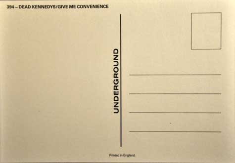 Dead Kennedys - Give Me Convenience Or Give Me Death Postcard 1