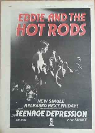 Eddie And The Hot Rods - Teenage Depression LP